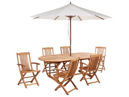 Set De Salle à Manger Bois Solide Bois Clair Maui Ii