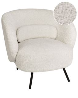 Bouclé Fauteuil Blanc Cassé Makela