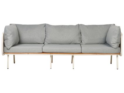 Canapé De Jardin 3 Places Senise Métal Gris