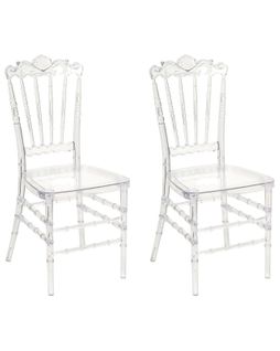 Lot De 2 Chaises De Salle à Manger Mendon Transparent