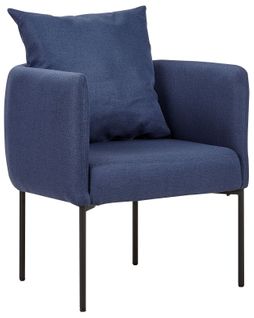 Fauteuil Malmos Tissu Bleu Foncé