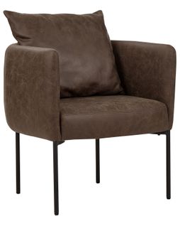 Fauteuil Malmos Cuir Pu Marron Foncé