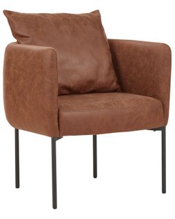 Fauteuil Malmos Cuir Pu Marron