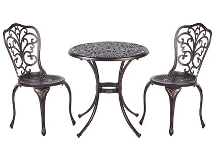 Ensemble Pour Bistro Triora/andalo Métal Marron