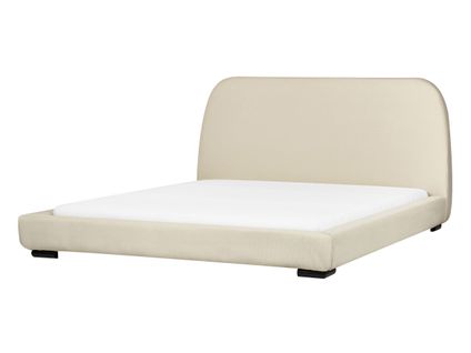 Lit à Eau Tissu Roisel 160 X 200 Cm Beige Clair