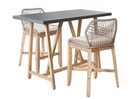 Ensemble Pour Bistro Avec Coussins Talamone Acacia Gris