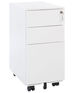 Meuble De Rangement Bolsena Métal Blanc