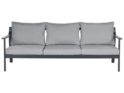 Canapé De Jardin 3 Places Kiato Métal Gris Foncé