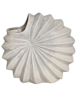 Vase à Fleurs Scup Grès 28 Cm Blanc Cassé