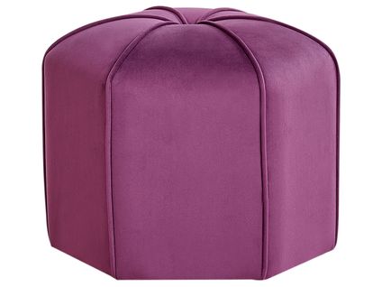 Pouf Wishek Velours Pourpre 45 Cm 45 Cm 42 Cm