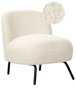 Fauteuil Kumla Bouclé Blanc Cassé