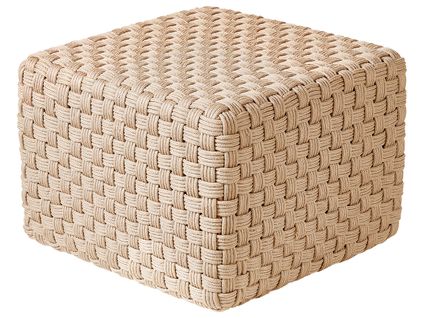 Pouf Nalli Matière Synthétique Beige Clair