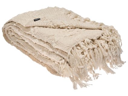 Couverture Vella Tissu 200 X 220 Cm Blanc Cassé