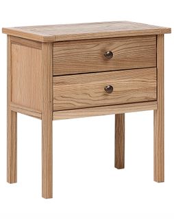 Table De Nuit à 2 Tiroirs Salton Sassafras Marron