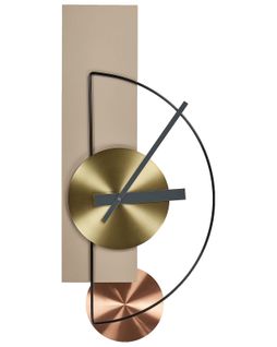 Horloge Murale Cevins 31 Cm Métal Beige