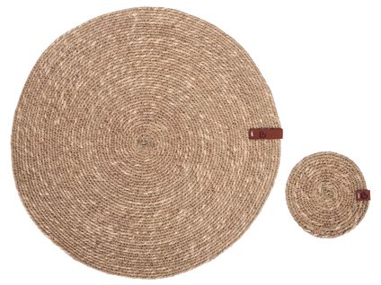 Ensemble Sets De Table Et Sous-verres Kunzea Naturel Herbier Marin