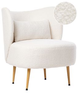 Fauteuil Otsby Ii Avec Coussin Bouclé Blanc Cassé