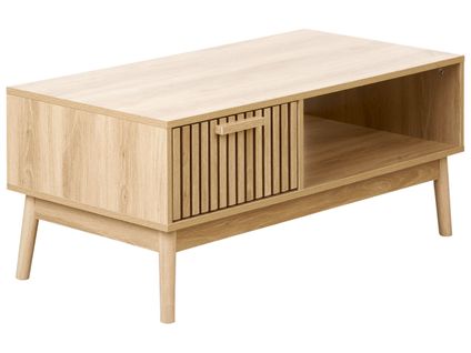 Table Basse Lynwood Marron Clair Avec Rangement