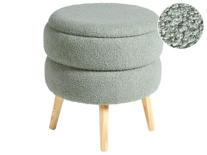 Tabouret De Rangement Okaton Bouclé Vert