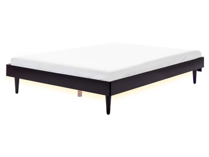 Lit Avec LED Toucy 160 X 200 Cm Noir