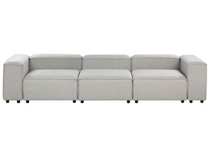 Canapé Modulable 3 Places Ardal Tissu Gris Clair