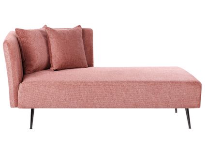 Méridienne Côté Droit Riom Tissu Rouge
