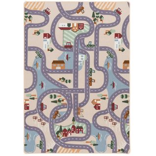 Tapis Rues Pour Enfants Fun Town 100x100cm