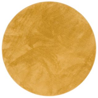 Tapis à Poils Longs Melia Rond 200cm Jaune
