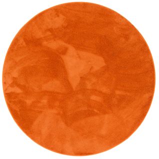 Tapis à Poils Longs Melia Rond 200cm Orange