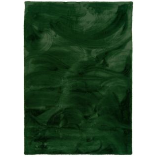 Tapis En Fourrure Plush 140x180cm Vert Foncé
