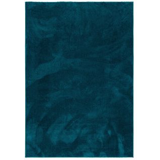 Tapis à Poils Longs Silky 200x290cm Bleu Foncé