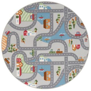 Tapis Rues Pour Enfants Fun Town Rond 160x160cm