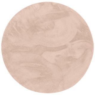 Tapis En Fourrure Pearl Rond 120cm Vieux Rose