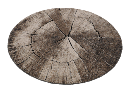 Tapis Marla Design Moderne Arbre, Nature, 160 Cm Rond