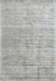 Tapis Janelle Élégant Salon Viscose, Gris, 80x150 Cm