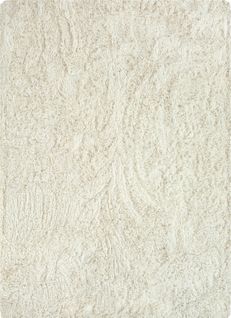 Tapis Soft Shaggy Poils Long Antidérapant, Crème, 120 Cm Rond