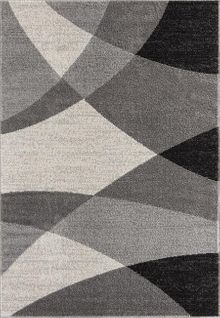 Tapis Pearl Moderne Salon Découpe Contour, Gris, 200x280 Cm