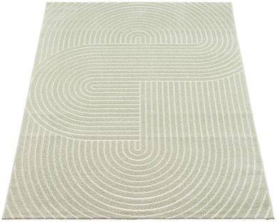 Tapis Santo Plus Moderne Design Boho, Vert, 140x200 Cm