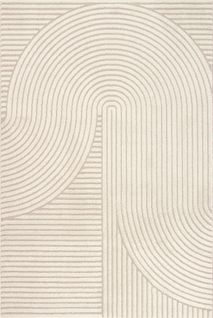 Tapis Everest Moderne Effet Haut-bas 3d - Beige - 200x290 Cm