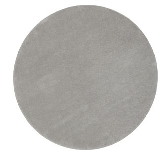 Tapis Marley Élégant Salon, Poils Courts, Argent, 120 Cm Rond
