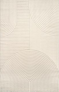 Tapis Everest Moderne Effet Haut-bas 3d - Beige - 120x170 Cm