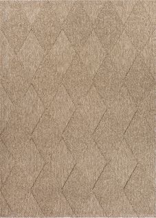 Tapis Kos Extérieur Moderne Losange, Nature, 160 X 220 Cm