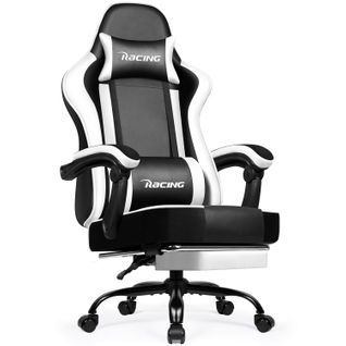 Chaise Gaming Ergonomique, Fauteuil Gamer Avec Soutien Lombaire, Repose-pieds Extensible, 150 Kg.