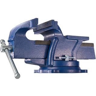 Étau De Serrage Établi Enclume Plateau Base Tournante En Fonte Solide Bleu