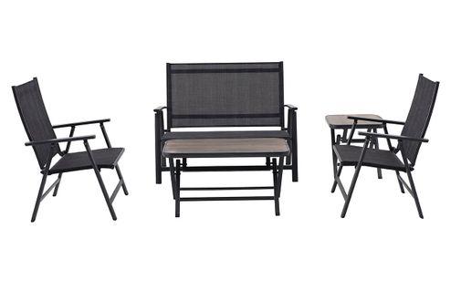 Salon De Jardin Toile Pliant Sycamore 4 Places   Bg®