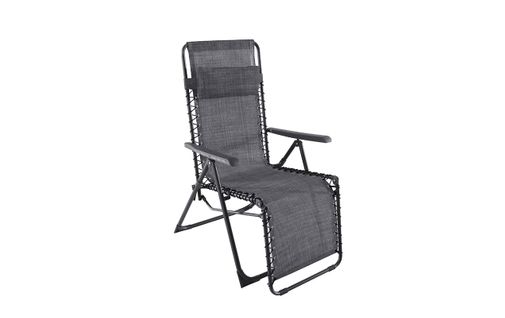 Fauteuil De Jardin Relax Pliant Luno Anthracite Chiné   Creador®