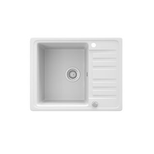 Évier  12552 Blanc 57.5x46cm Avec Emplacement De Séchage