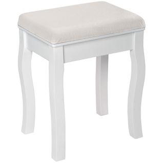 Tabouret Pour Coiffeuse Table De Maquillage Vintage Blanc