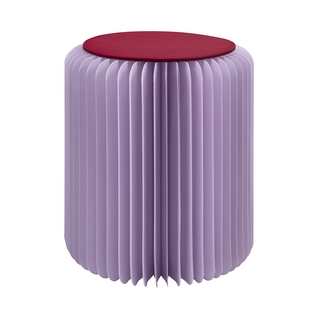 Tabouret En Papier Papillon H42cm Violet