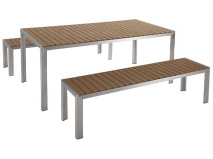 Set De Salle à Manger Matériaux Synthétiques Bois Clair Nardo